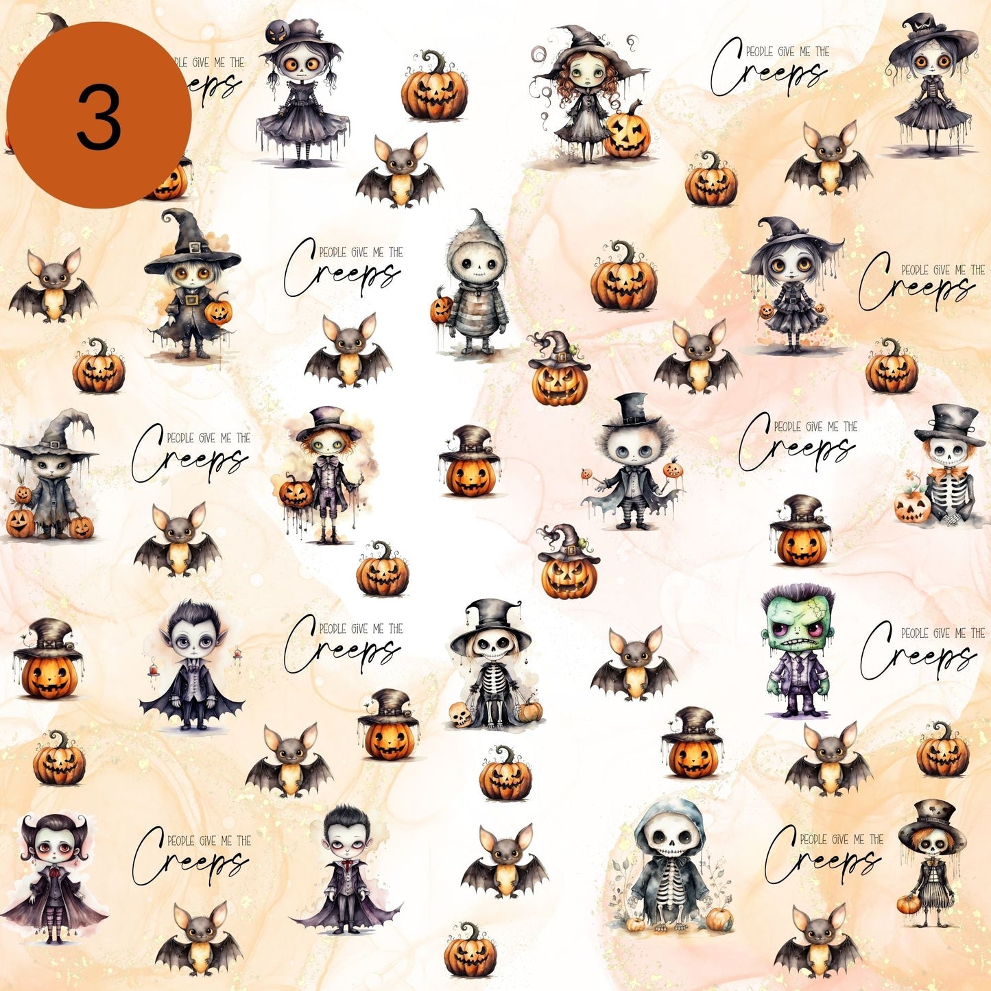 People Give me the creeps Vinyl collection - Adhesive Vinyl 12x12 Sheets - 20 Designs