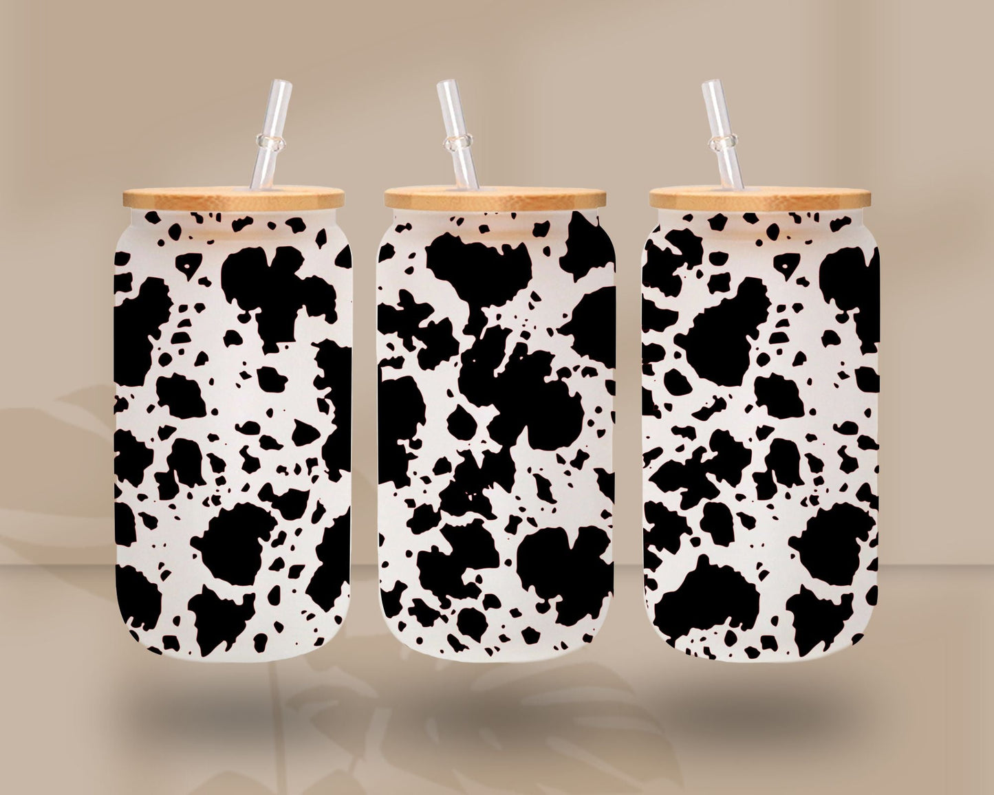 Cow spots Libbey - UV DTF 16oz Libbey wrap - 3 Colors available