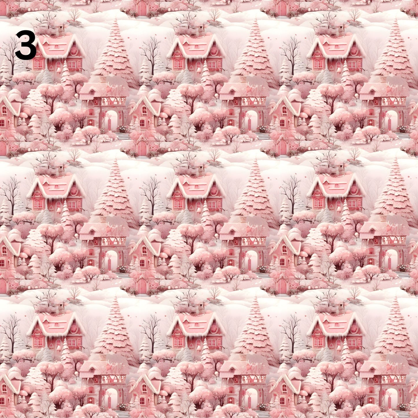 Rustic Pink Christmas Collection - Adhesive Vinyl 12x12 sheets - 20 Prints