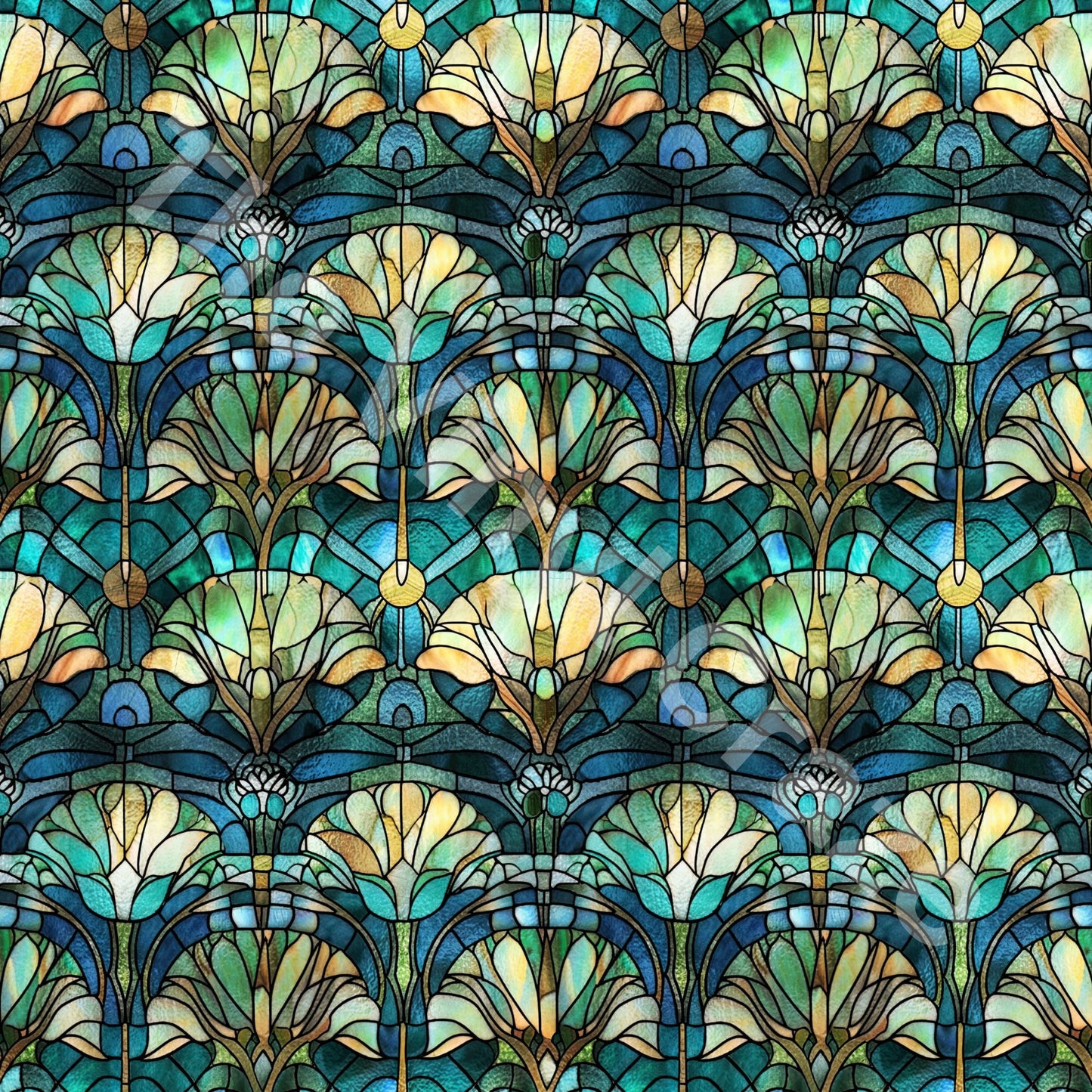 Stained Peacock - Adhesive Vinyl Wrap and 12x12 Sheets - 12 Design Options