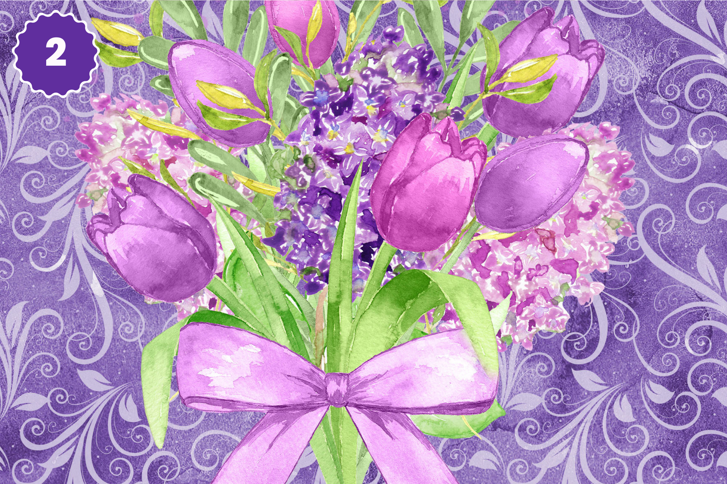 Purple Floral Easter - Adhesive Vinyl 12x12 Sheets - 16 Design Options