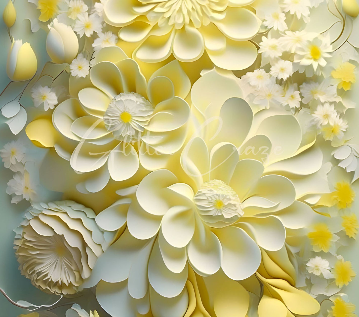 3D Flowers and roses - Adhesive Vinyl Wrap - 14 Designs