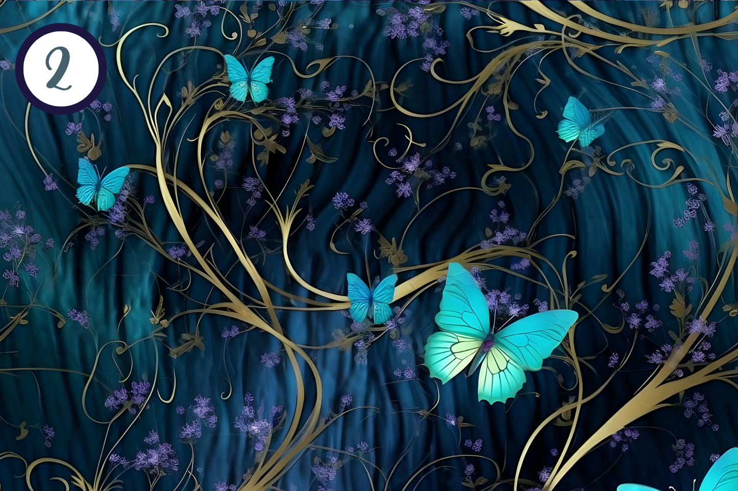 Enchanting Blue Faries and Butterflies - Adhesive Vinyl 12x12 Sheets - 12 Design Options