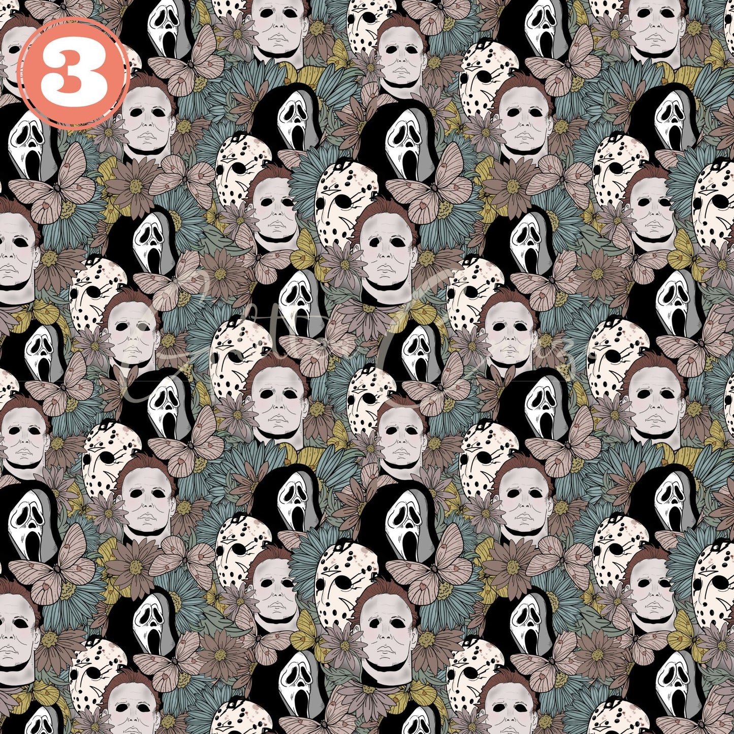 Boho Horror - Adhesive Vinyl 12x12 Sheets - 4 Designs