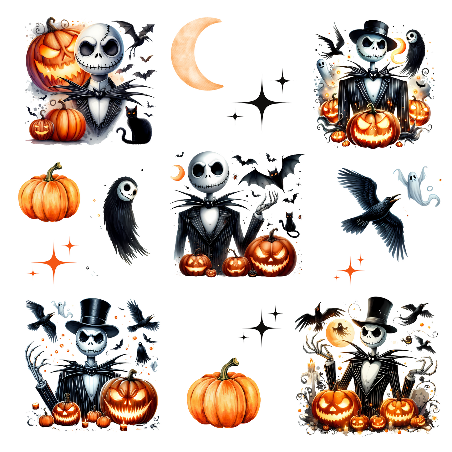 The Pumpkin King - UV DTF Decal sheets- 3 Designs
