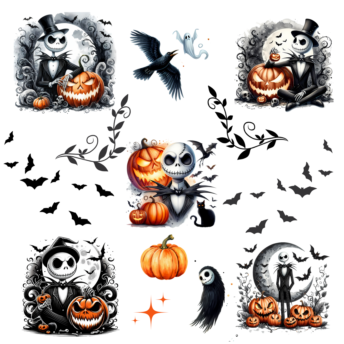 The Pumpkin King - UV DTF Decal sheets- 3 Designs