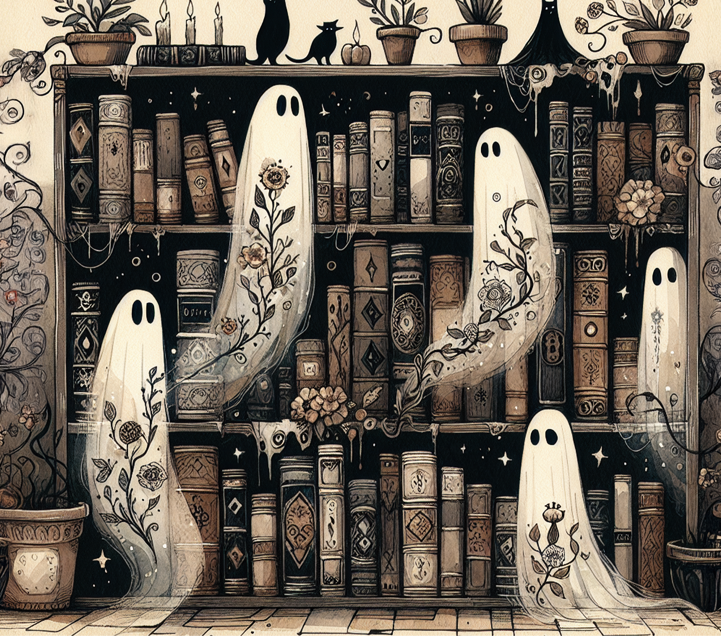 Ghostly Books - Adhesive Vinyl Wrap
