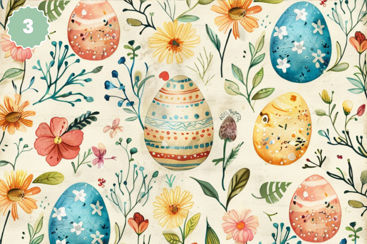 Vintage Easter - Adhesive Vinyl 12x12 Sheets - 6 Design Options