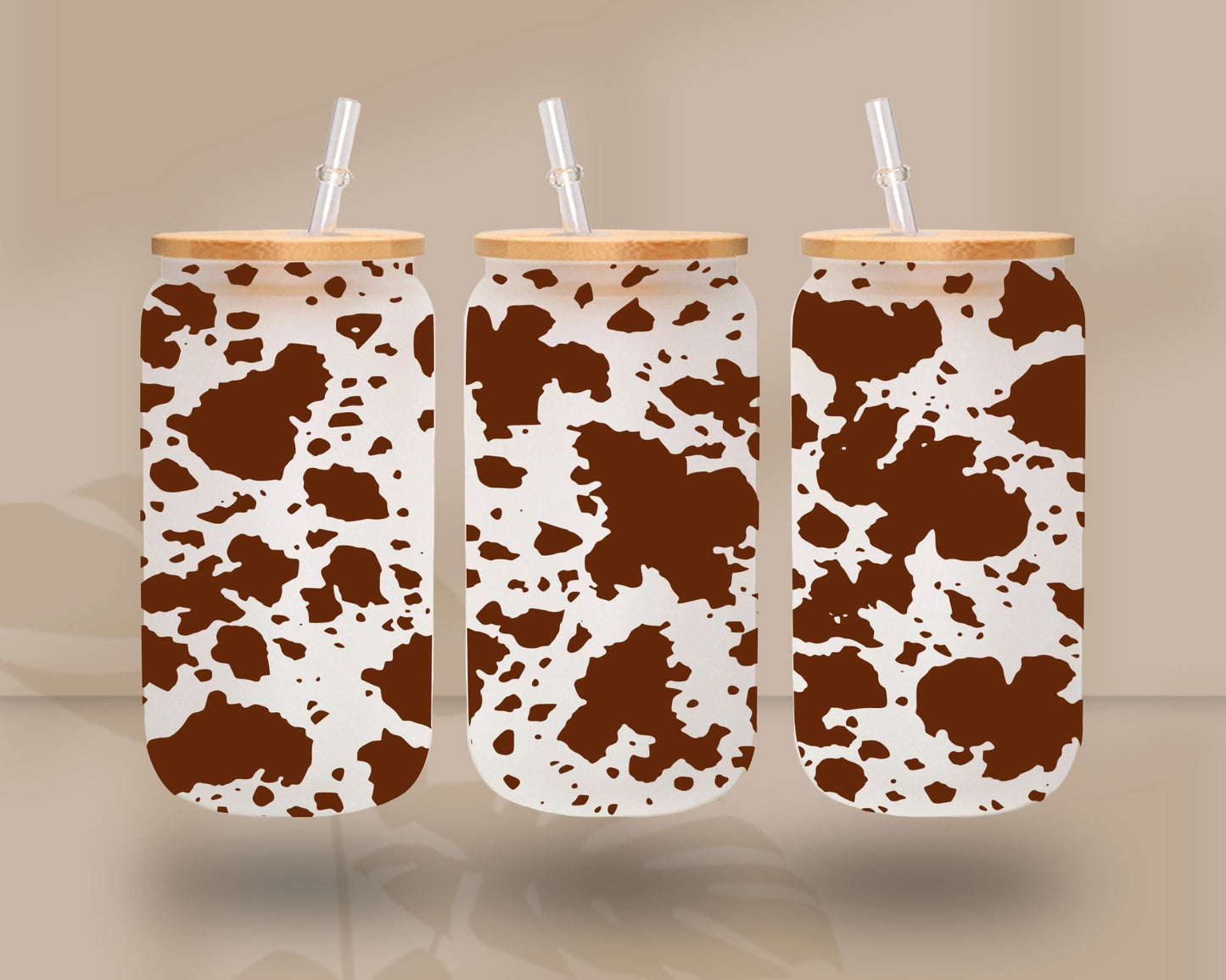 Cow spots Libbey - UV DTF 16oz Libbey wrap - 3 Colors available