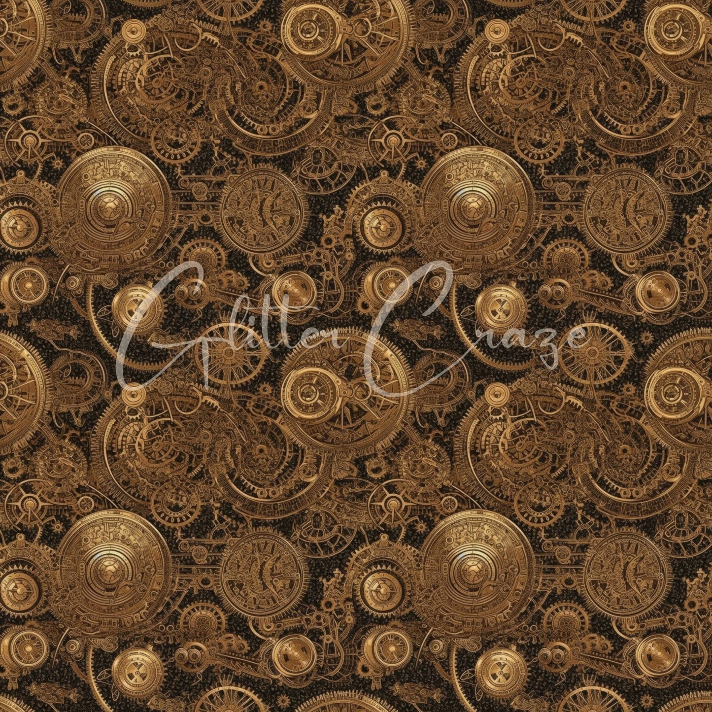 Steampunk Volume - Adhesive Vinyl 12x12 Sheets - 33 Prints