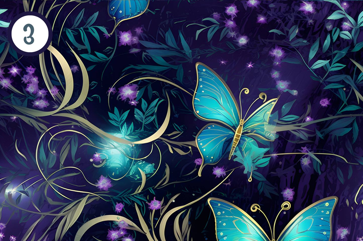 Enchanting Blue Faries and Butterflies - Adhesive Vinyl 12x12 Sheets - 12 Design Options