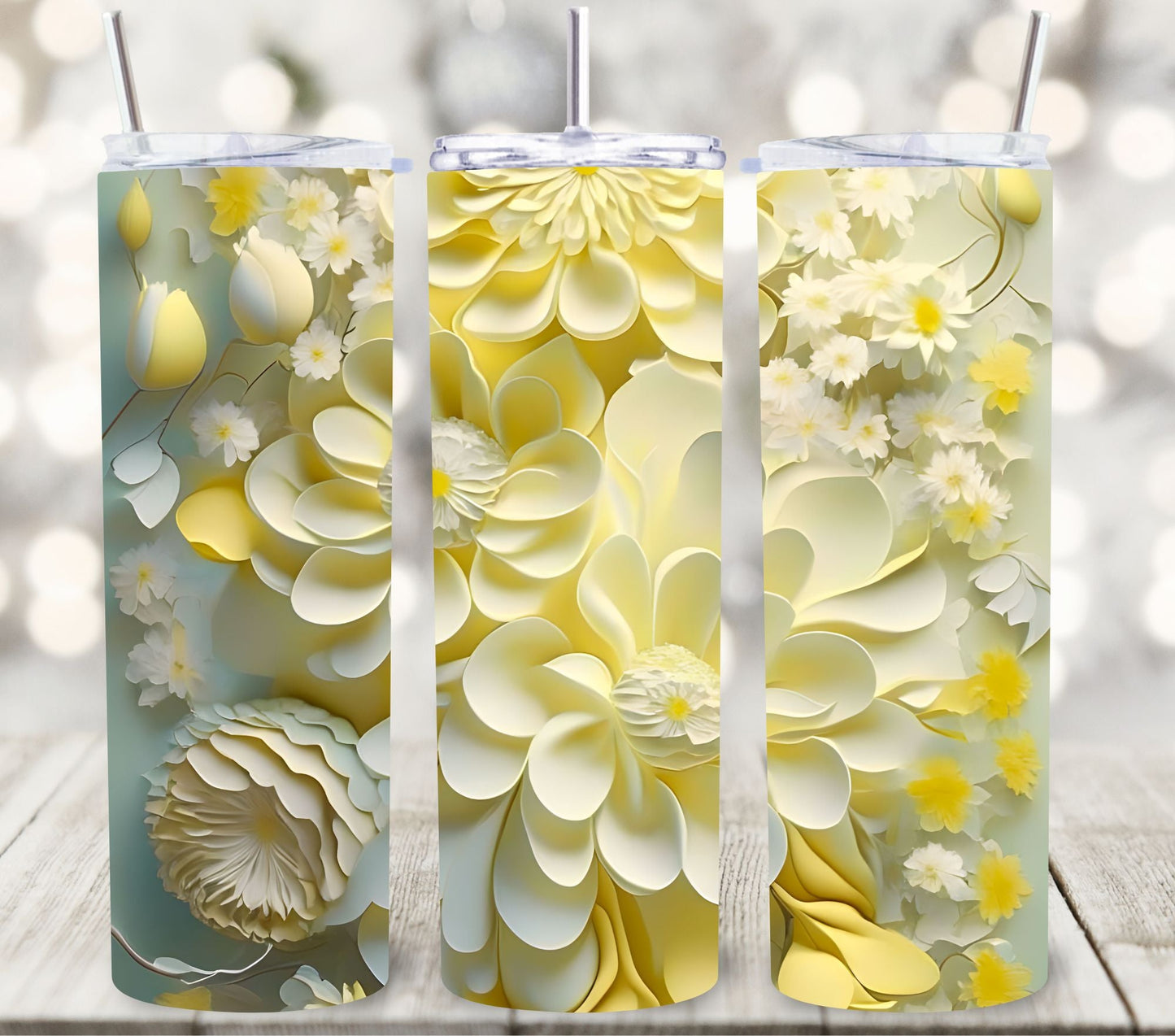 3D Flowers and roses - Adhesive Vinyl Wrap - 14 Designs