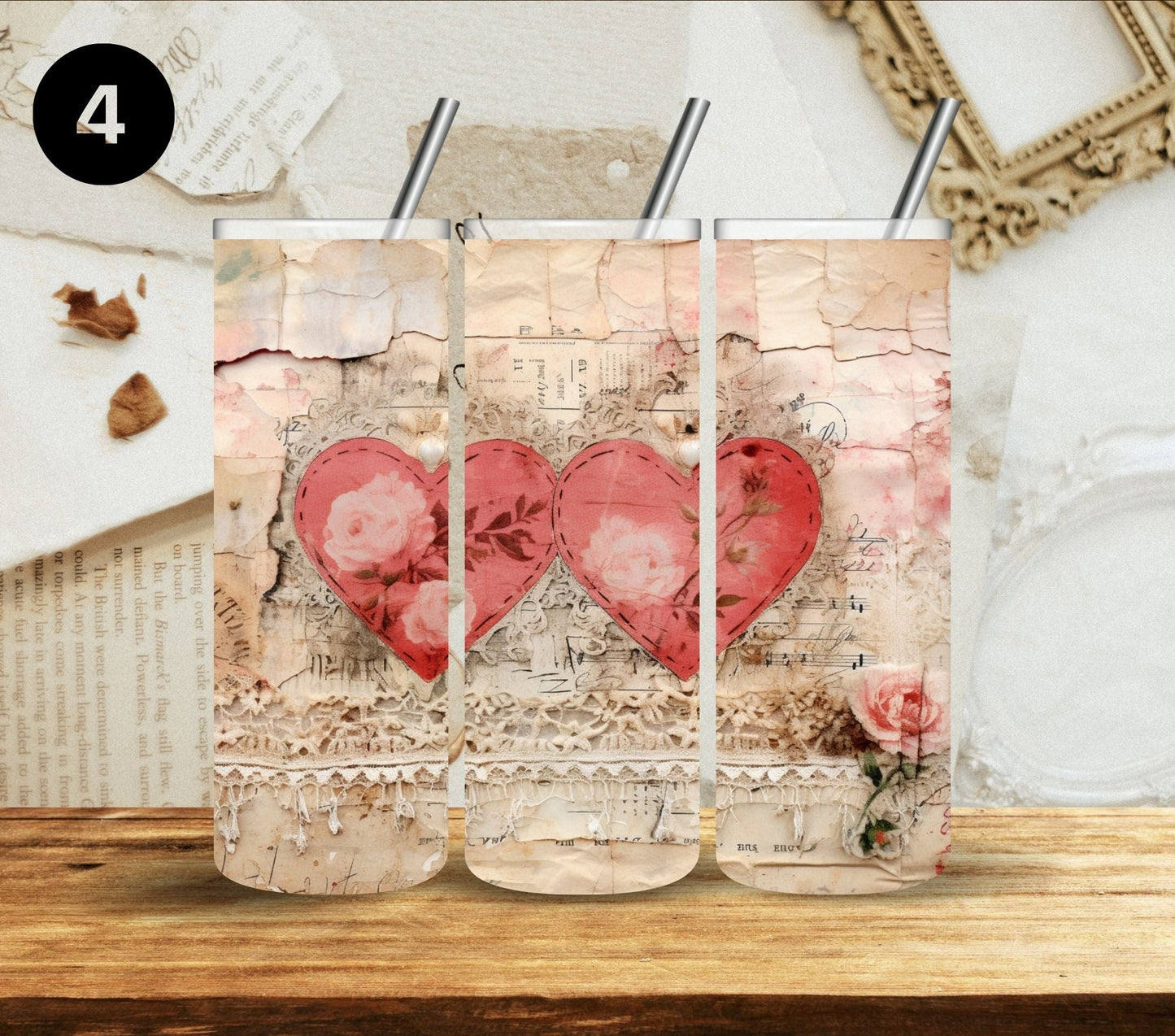 Romantic Valentine -Adhesive Vinyl Wraps - 10 Design Options