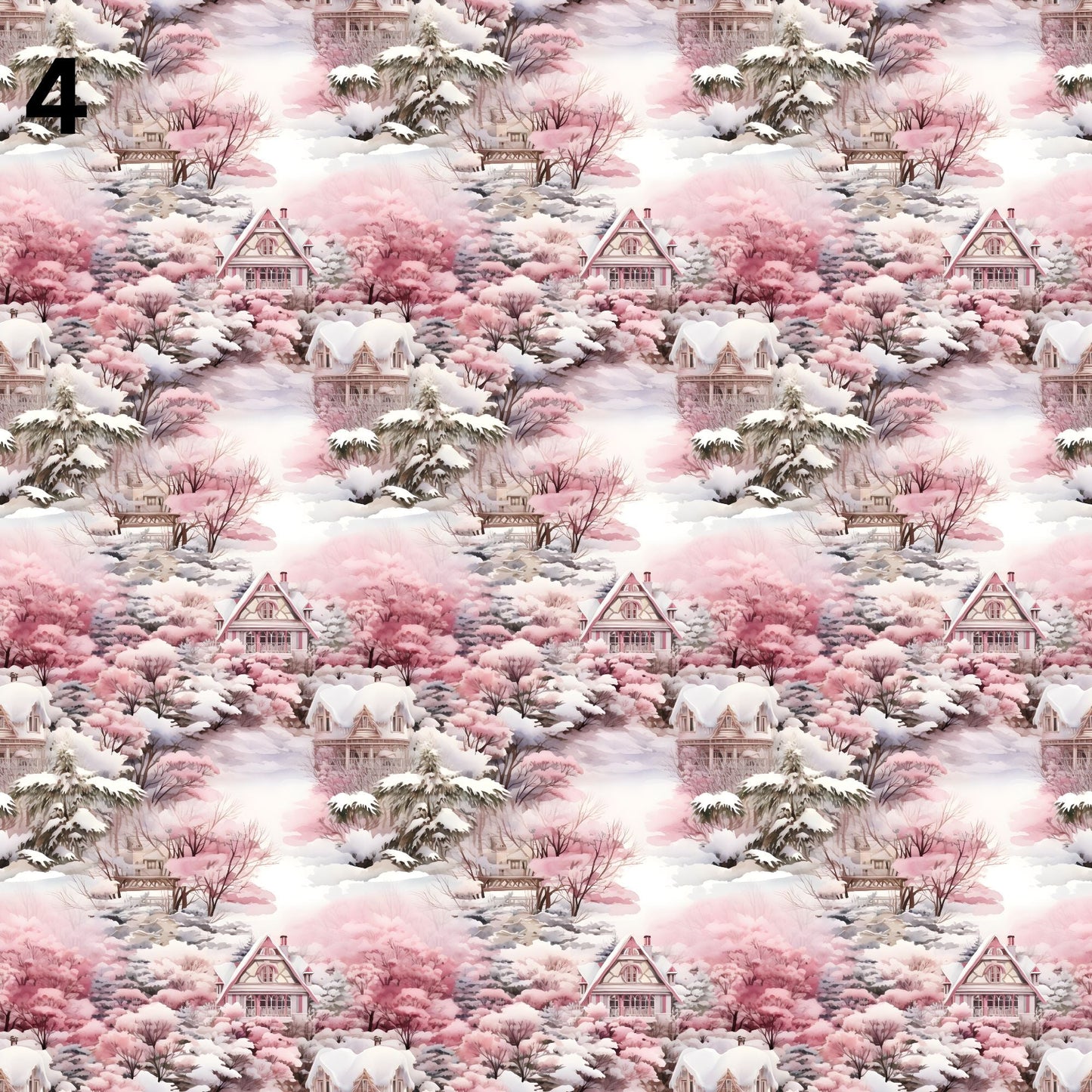 Rustic Pink Christmas Collection - Adhesive Vinyl 12x12 sheets - 20 Prints