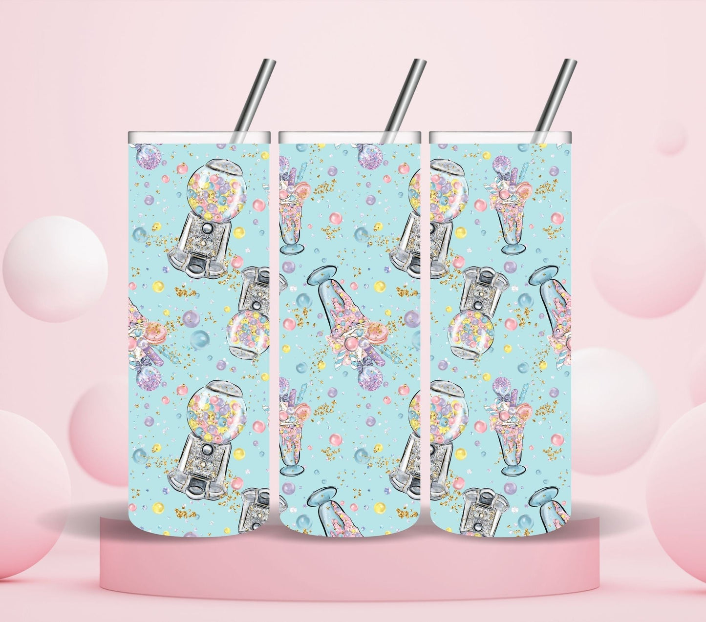 Sugar Rush - Adhesive Vinyl Wrap Vinyl Tumbler wrap Collection- 10 Prints