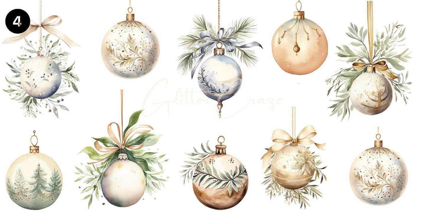 Christmas Clipart 12x6 - UV DTF Decal sheets