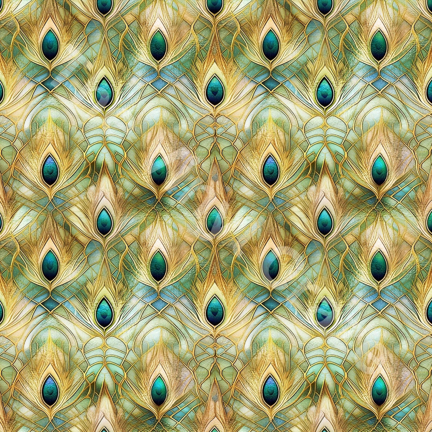 Stained Peacock - Adhesive Vinyl Wrap and 12x12 Sheets - 12 Design Options