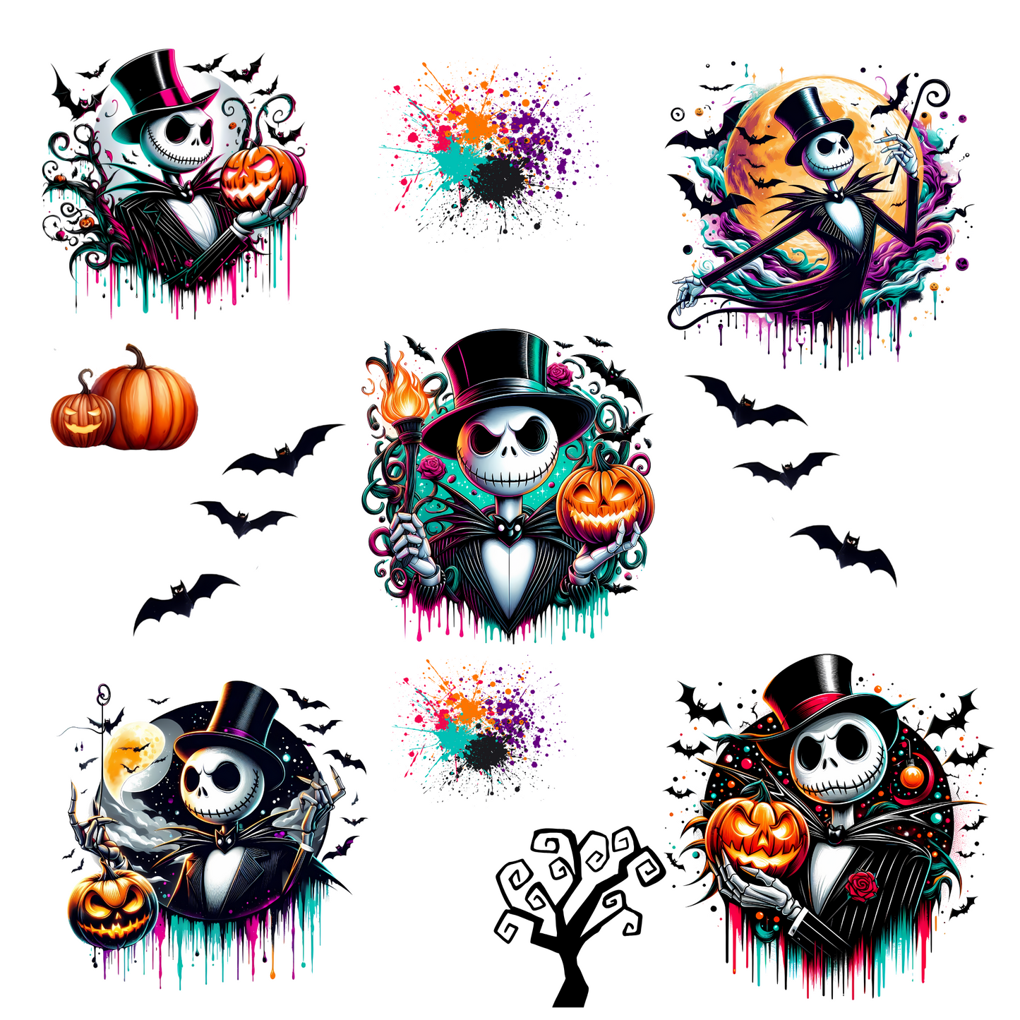 Jack of all colors - UV DTF Decal sheets- 3 Designs