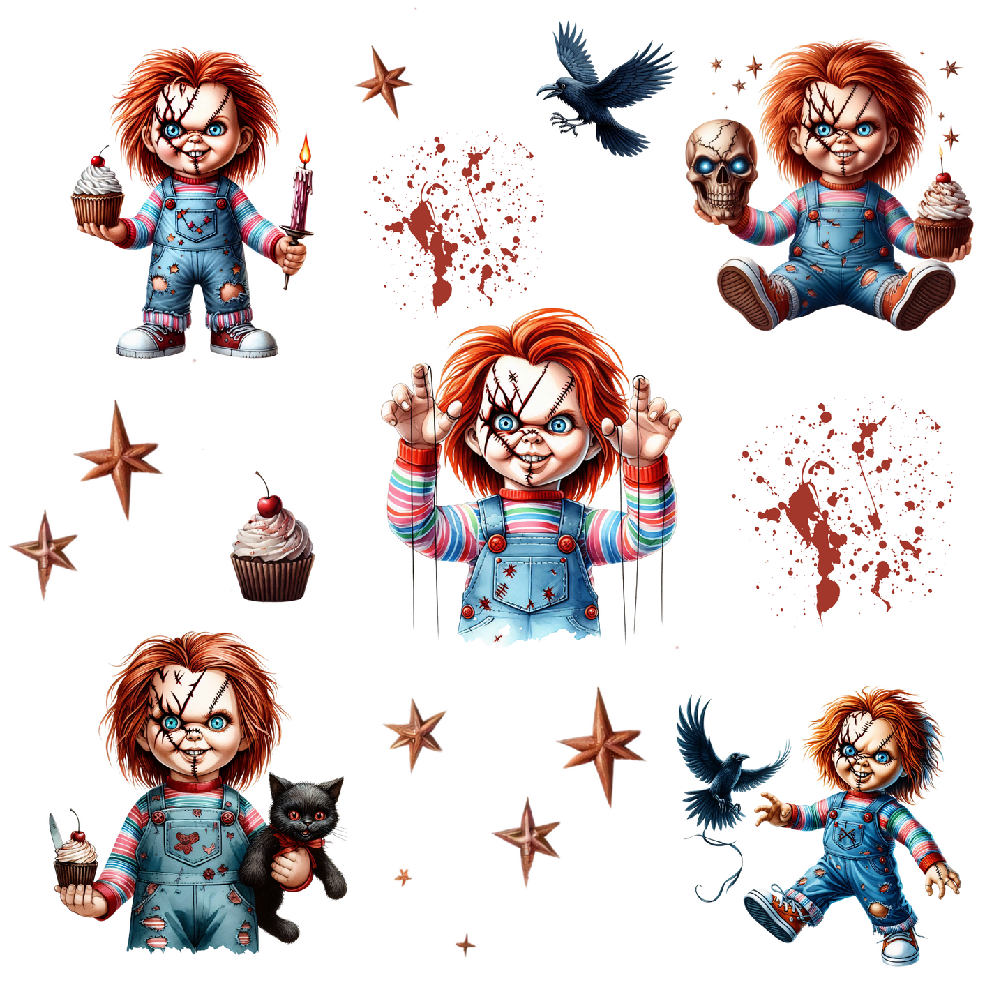 Child Play - UV DTF Decal sheets- 2 Designs