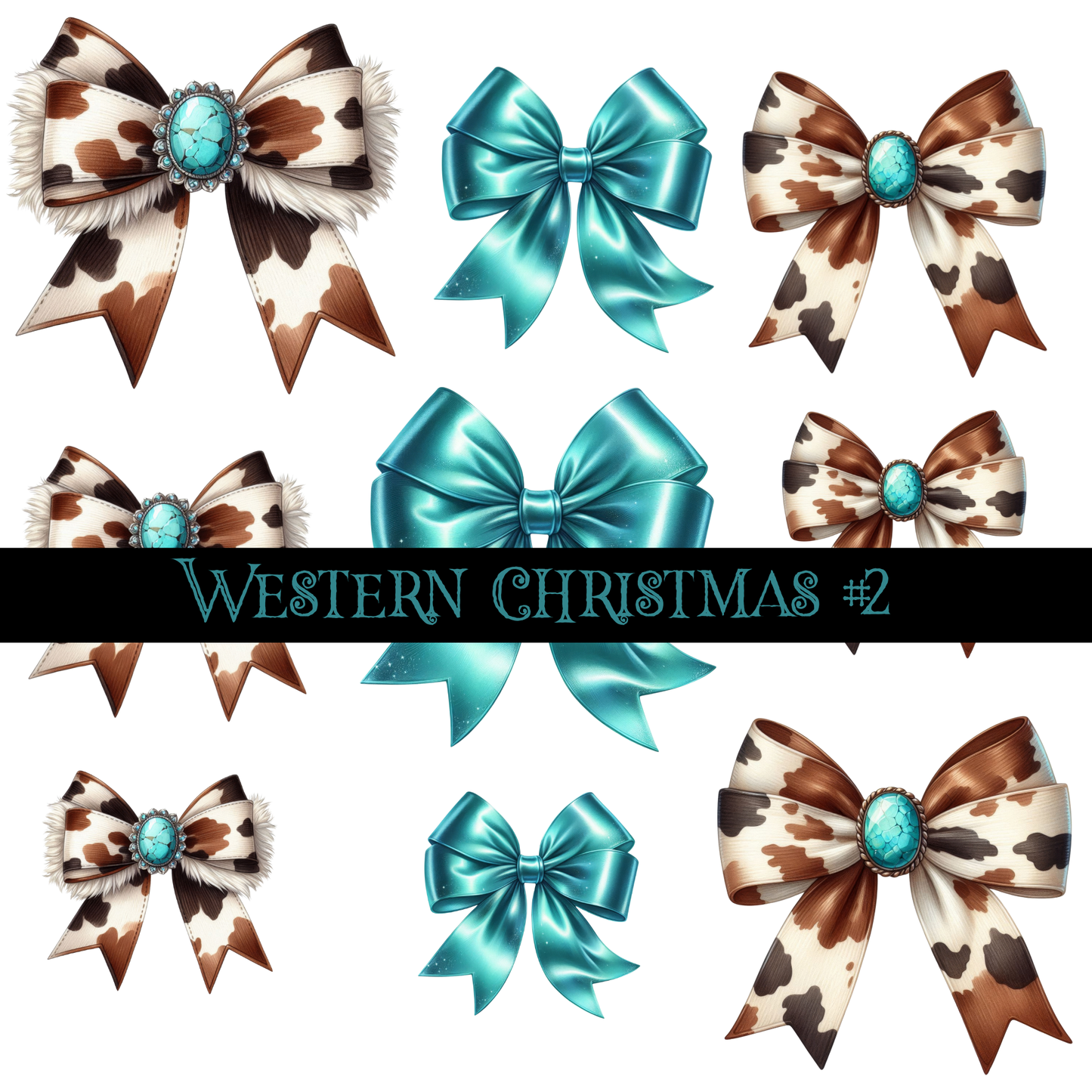 Western Christmas - UV DTF Decal Sheet (2 Variants)