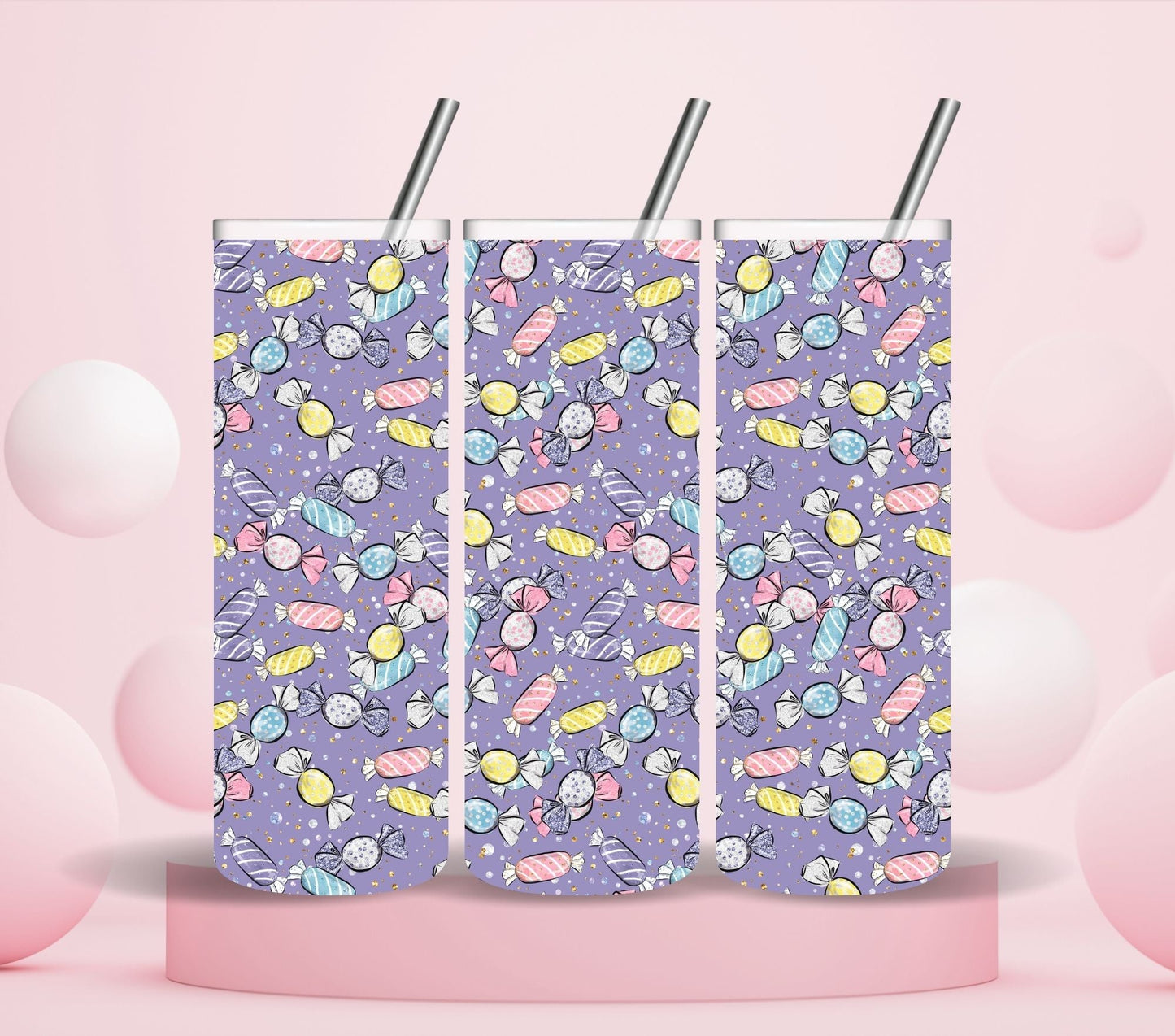 Sugar Rush - Adhesive Vinyl Wrap Vinyl Tumbler wrap Collection- 10 Prints
