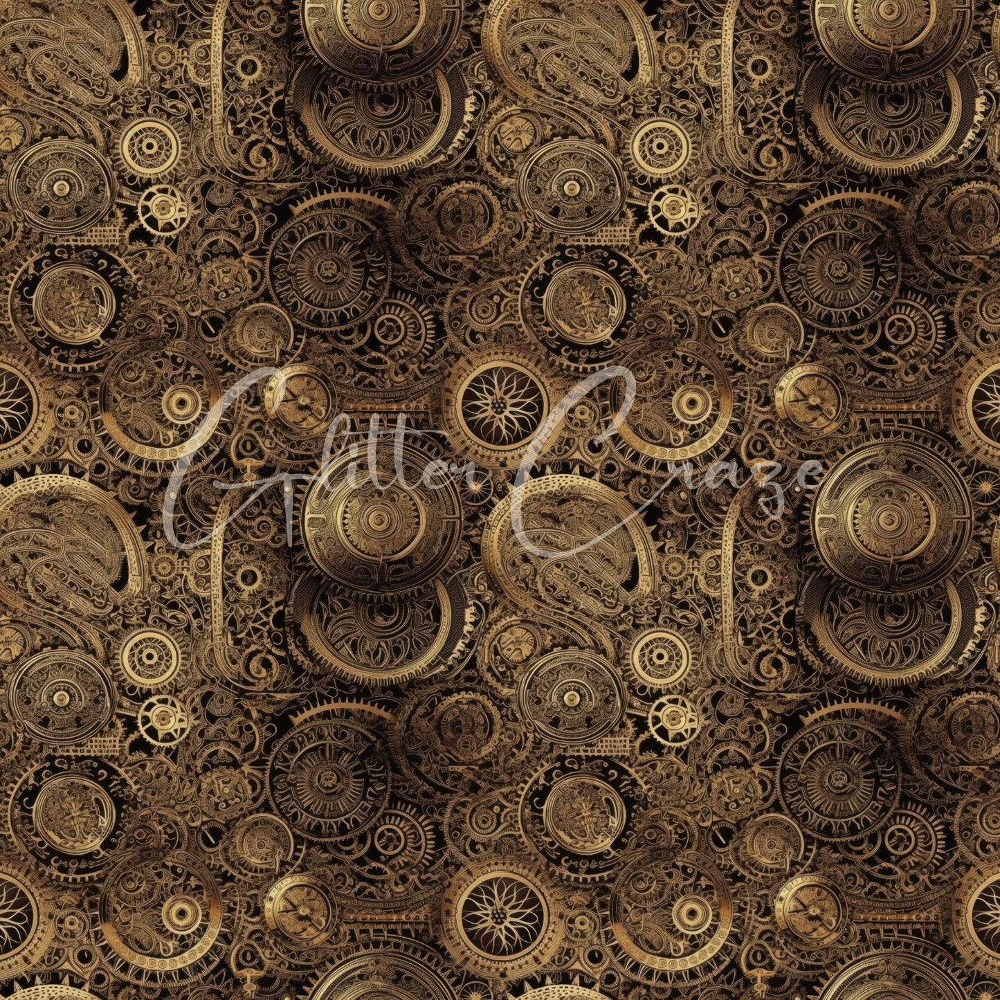 Steampunk Volume - Adhesive Vinyl 12x12 Sheets - 33 Prints