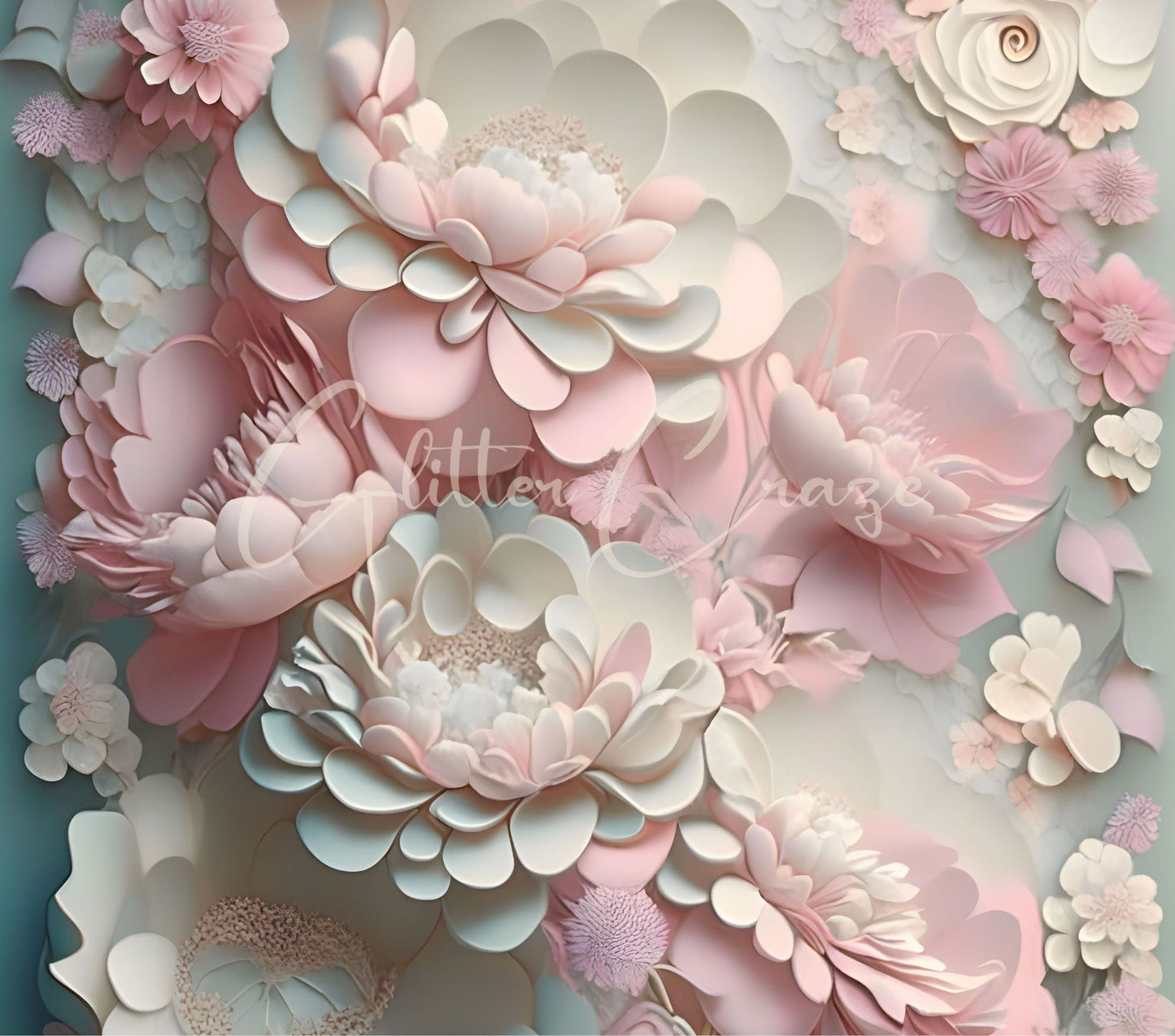 3D Flowers and roses - Adhesive Vinyl Wrap - 14 Designs