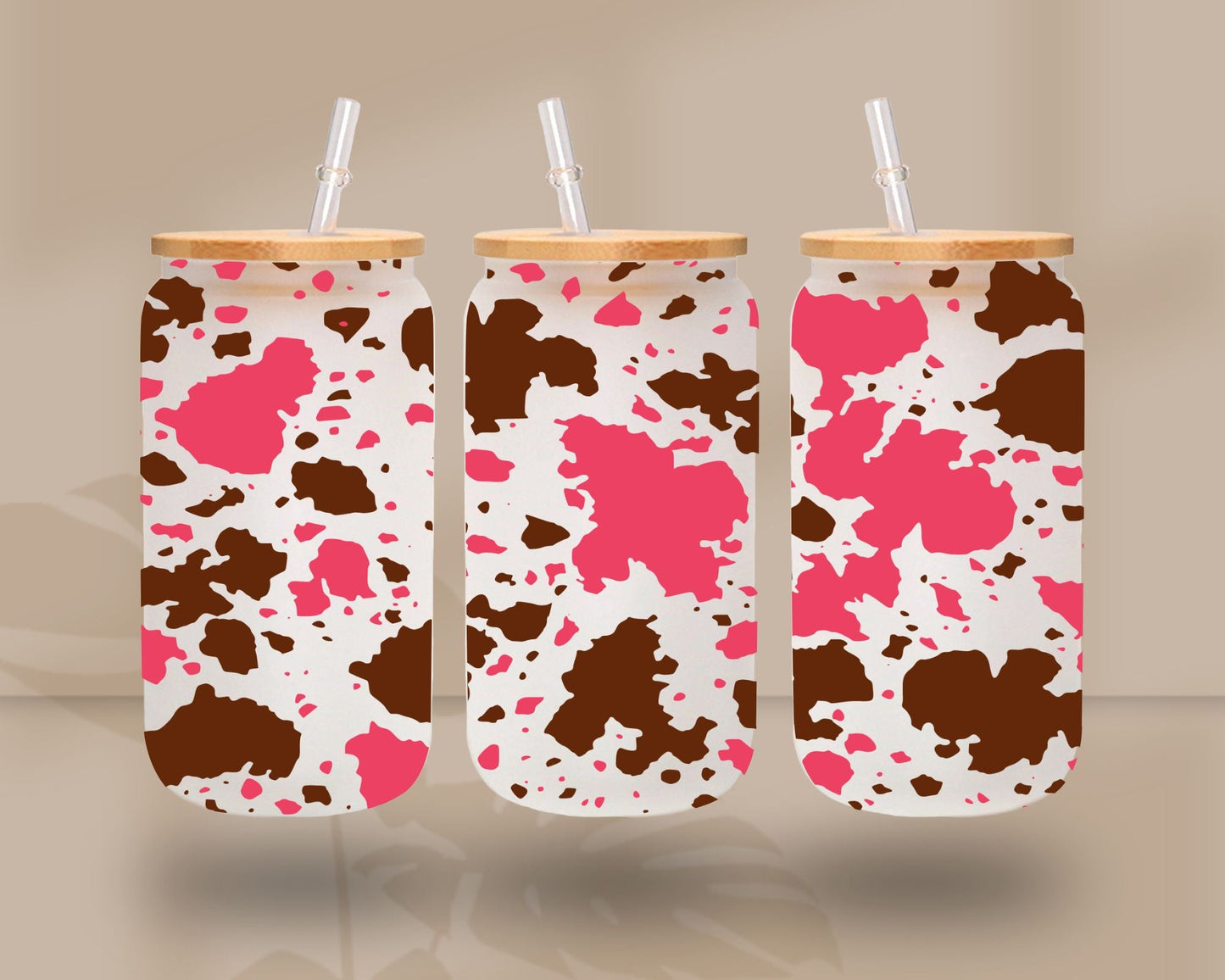 Cow spots Libbey - UV DTF 16oz Libbey wrap - 3 Colors available