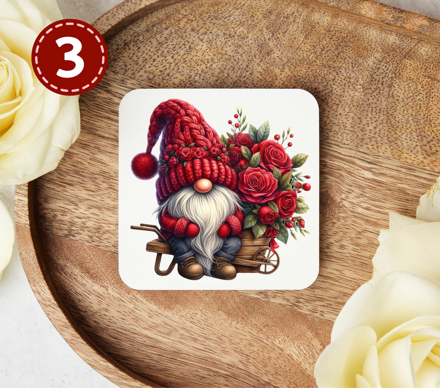 Valentines Day Gnomes - Uv Dtf Coaster Decals