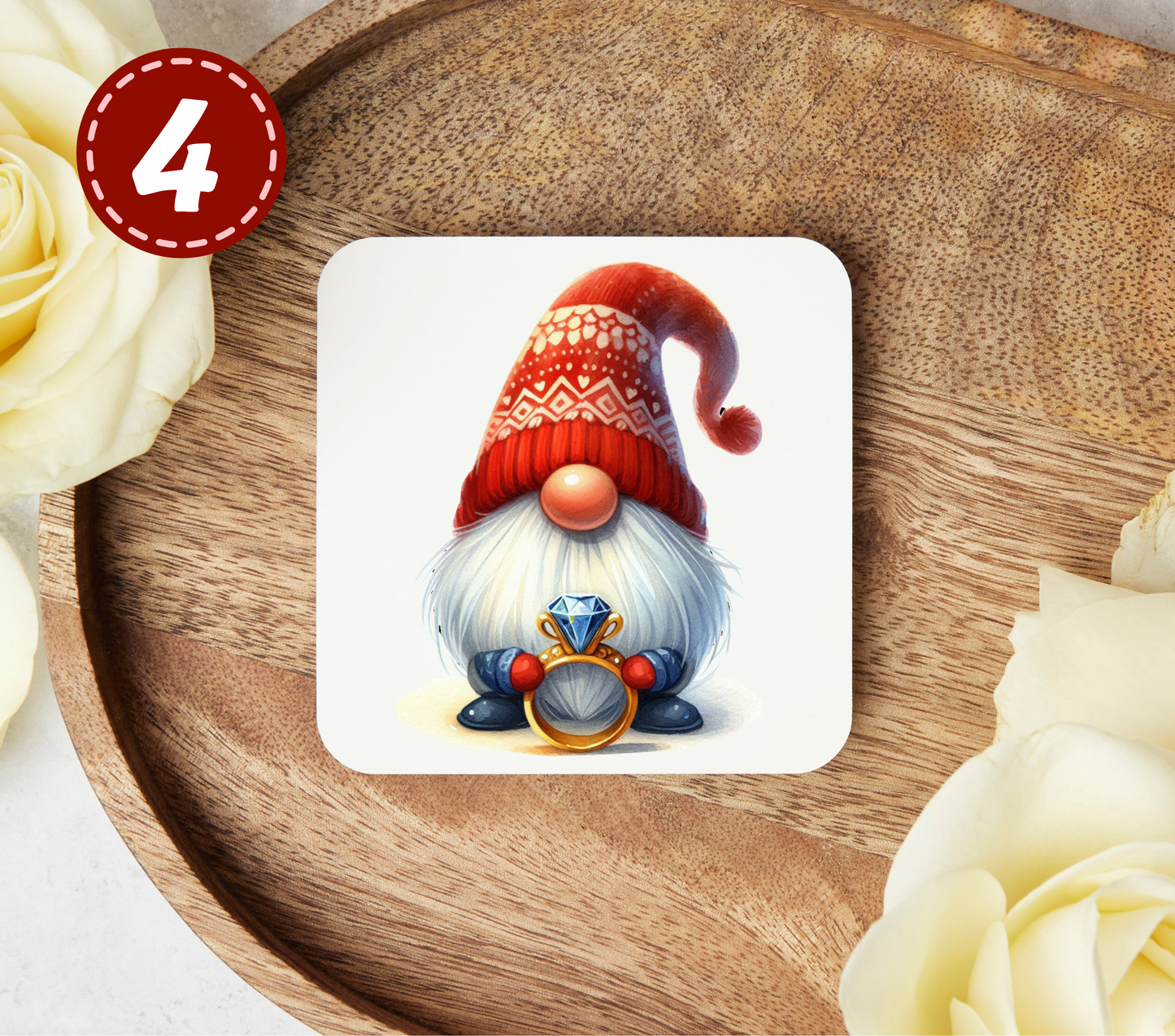 Valentines Day Gnomes - Uv Dtf Coaster Decals
