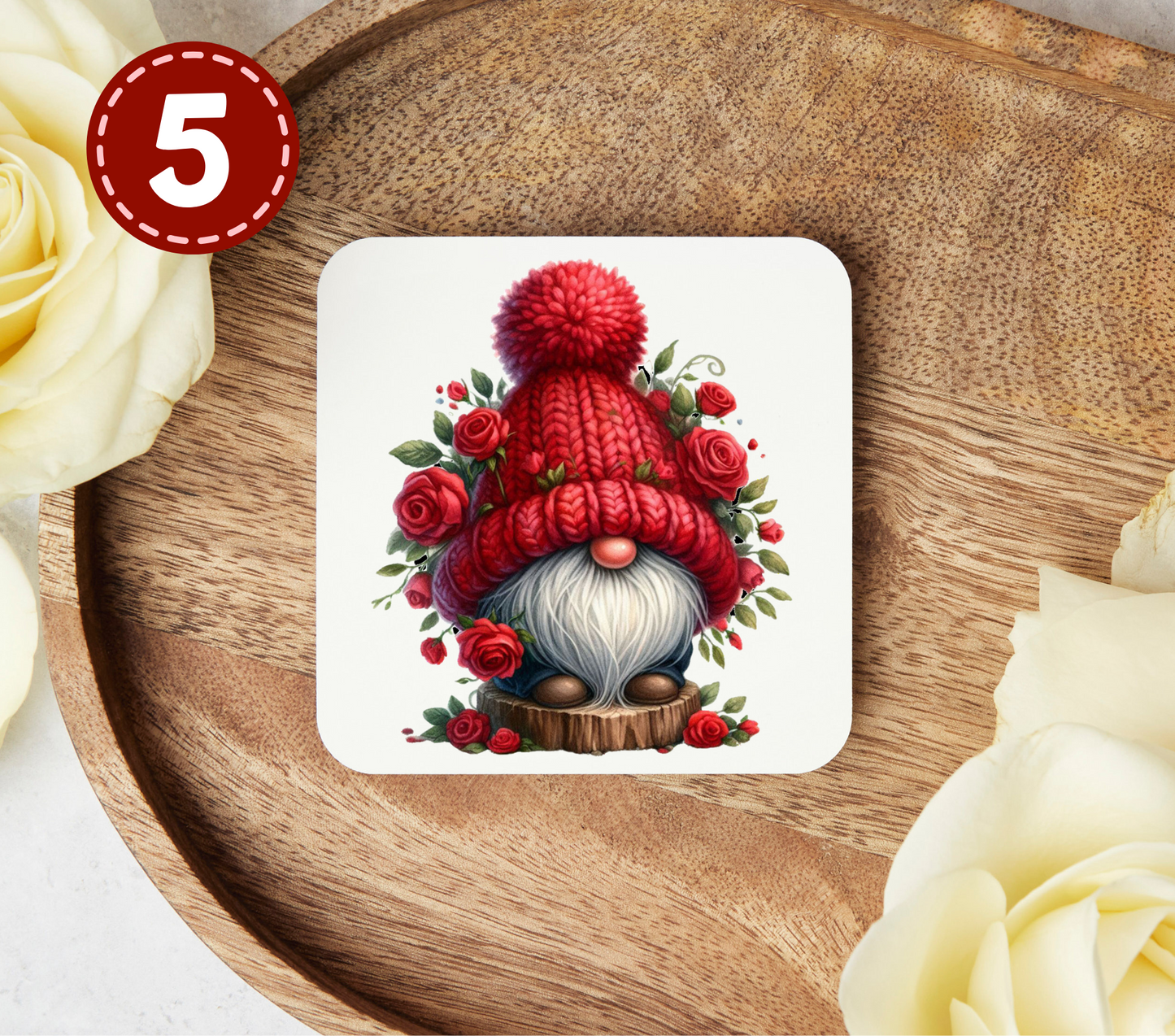 Valentines Day Gnomes - Uv Dtf Coaster Decals