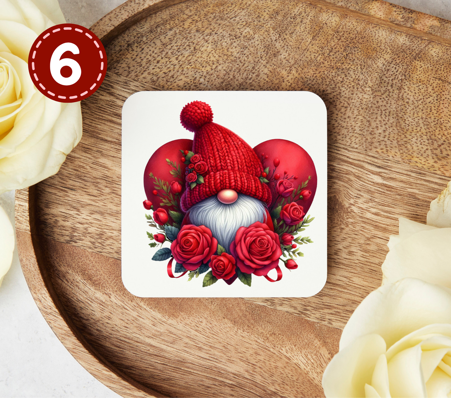 Valentines Day Gnomes - Uv Dtf Coaster Decals