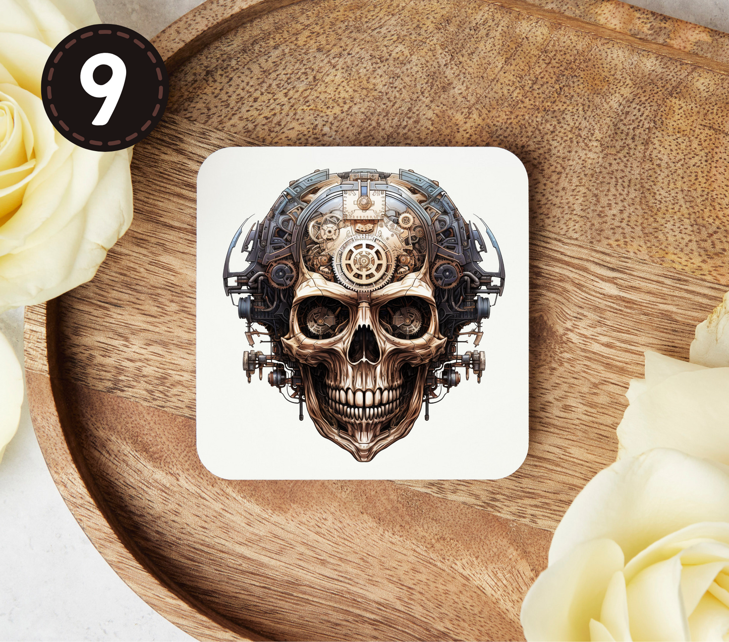 Steampunk Skulls - Uv Dtf Coaster Decals