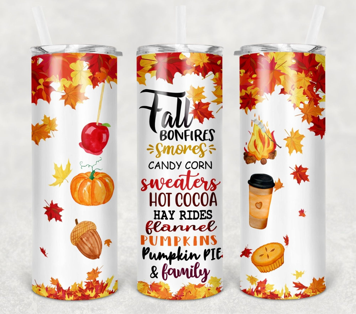 Hello Fall - Adhesive Vinyl Wrap - 10 Designs