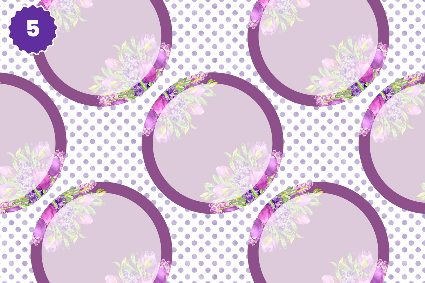 Purple Floral Easter - Adhesive Vinyl 12x12 Sheets - 16 Design Options