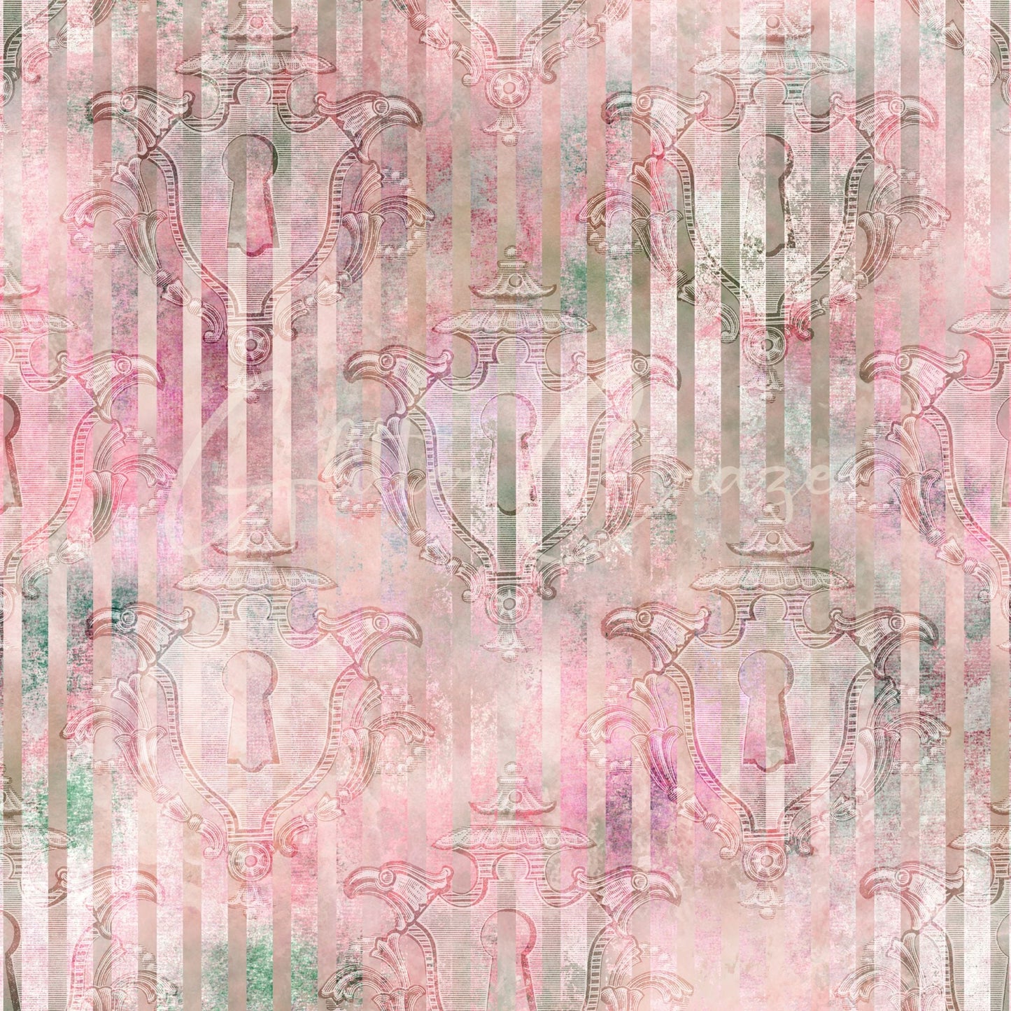Romantic Steampunk - Adhesive Vinyl 12x12 sheets - 20 Designs