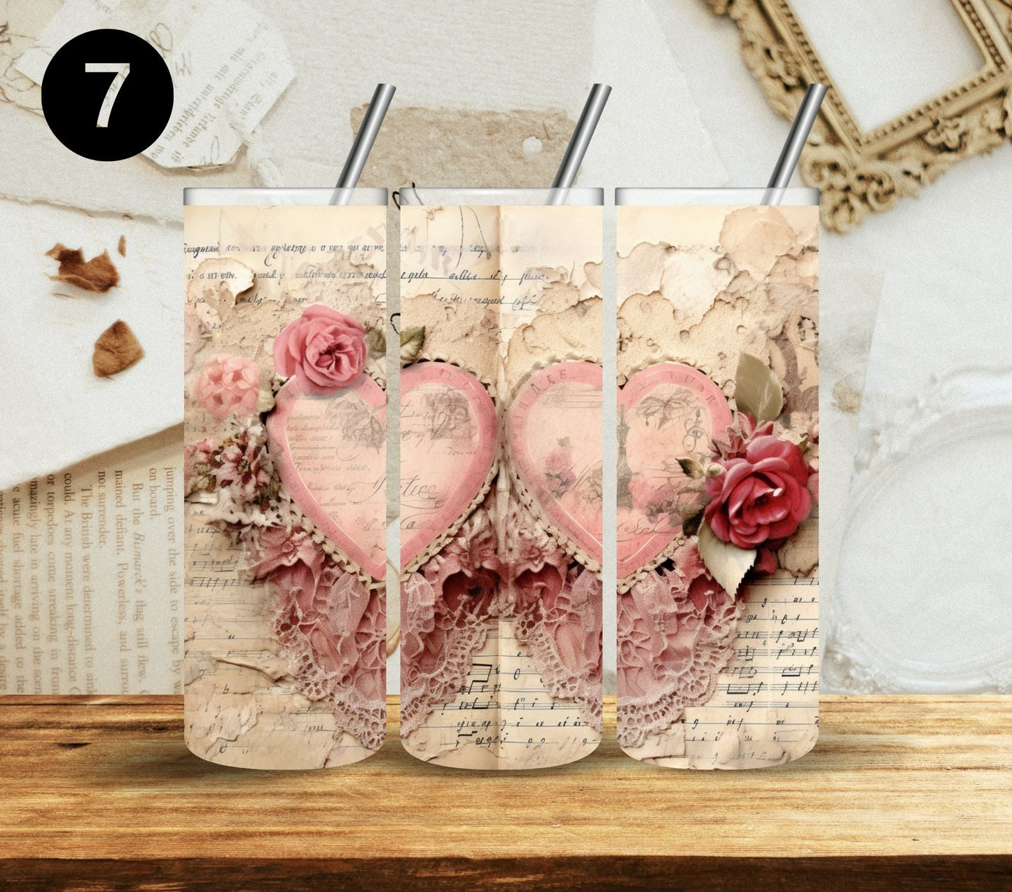 Romantic Valentine -Adhesive Vinyl Wraps - 10 Design Options