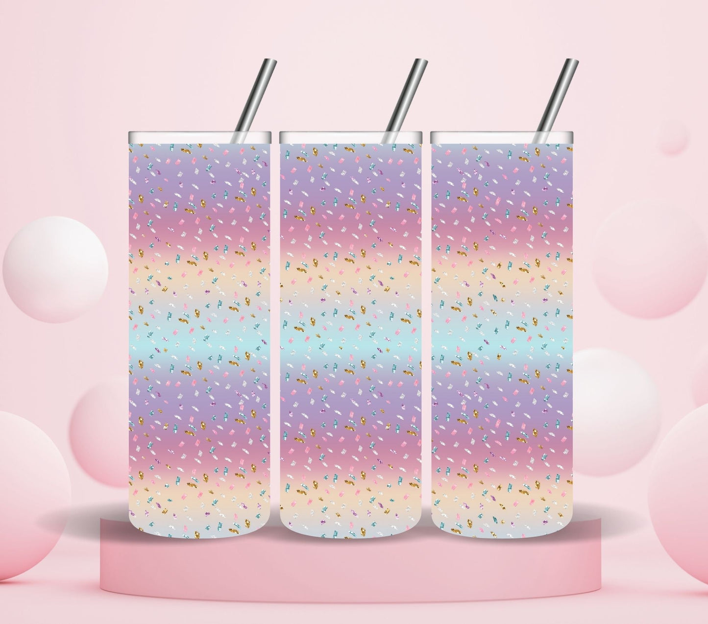 Sugar Rush - Adhesive Vinyl Wrap Vinyl Tumbler wrap Collection- 10 Prints