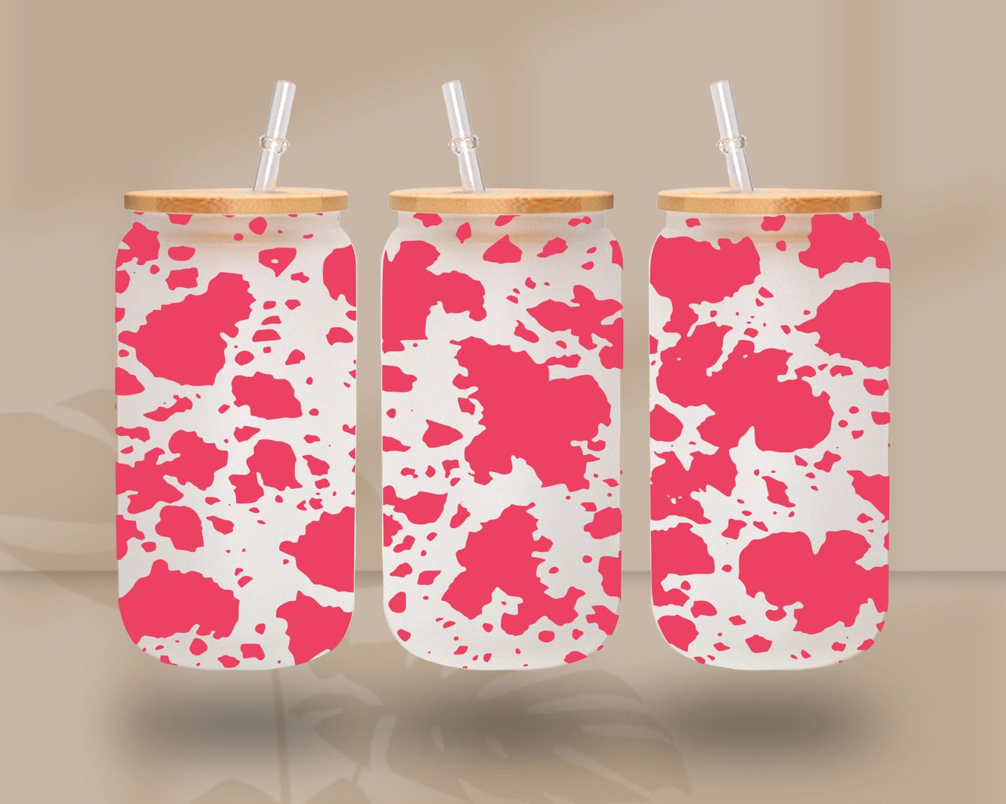 Cow spots Libbey - UV DTF 16oz Libbey wrap - 3 Colors available
