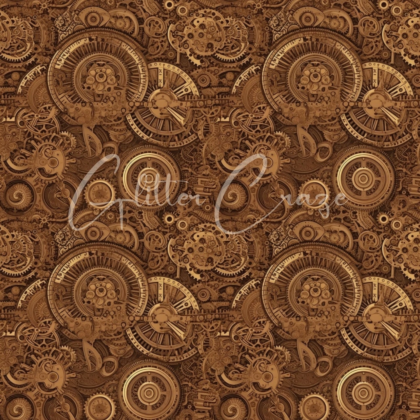 Steampunk Volume - Adhesive Vinyl 12x12 Sheets - 33 Prints