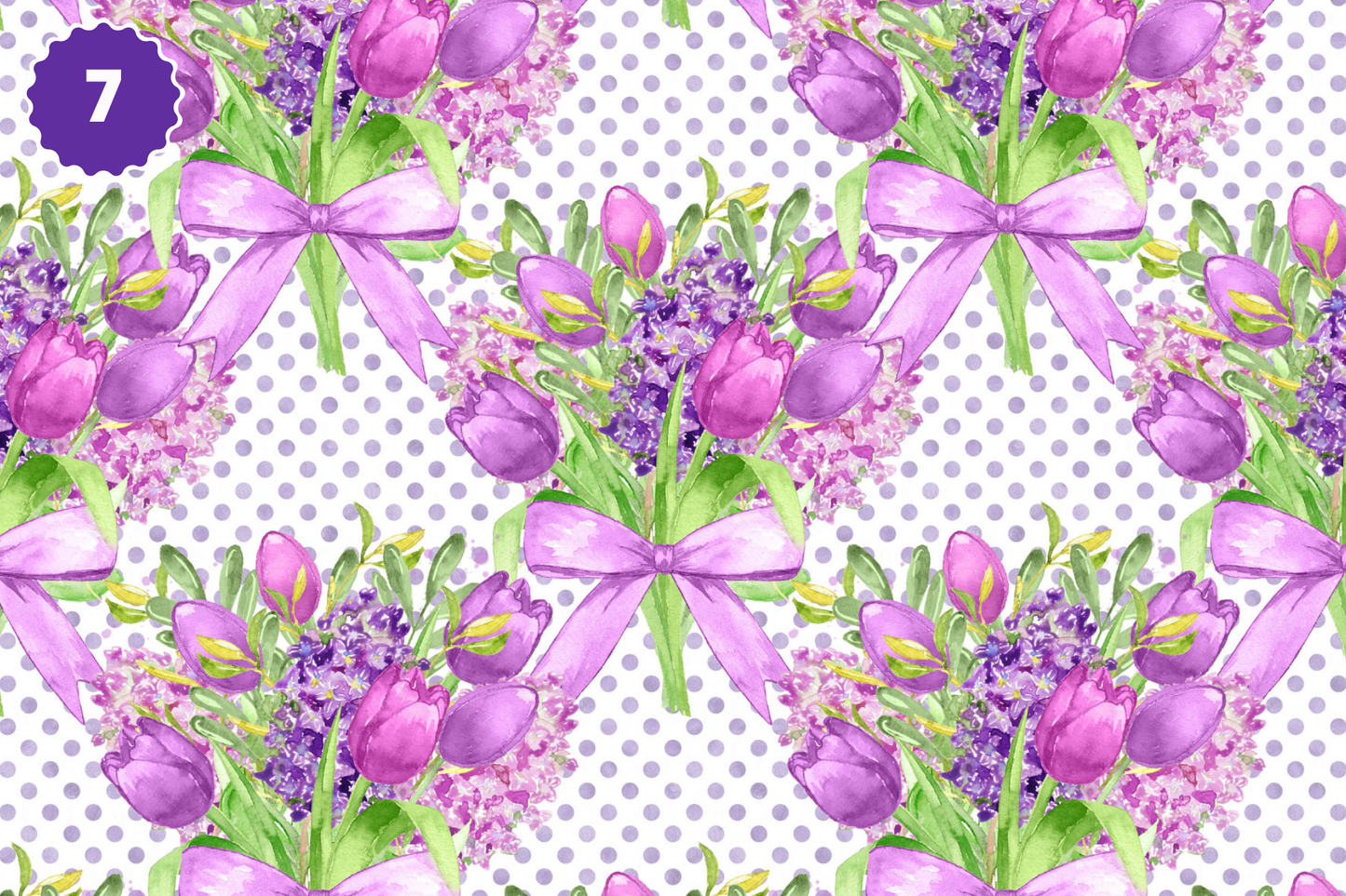Purple Floral Easter - Adhesive Vinyl 12x12 Sheets - 16 Design Options