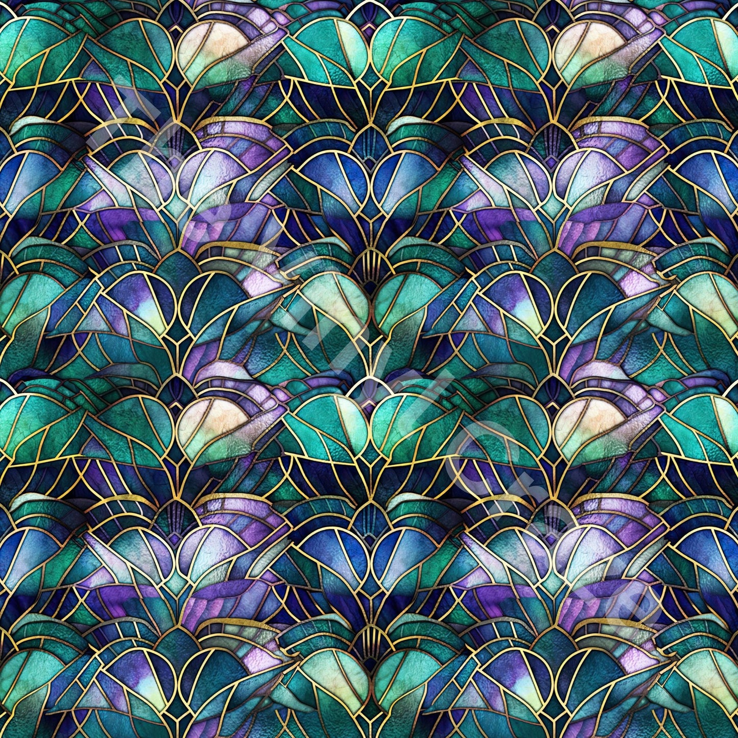 Stained Peacock - Adhesive Vinyl Wrap and 12x12 Sheets - 12 Design Options