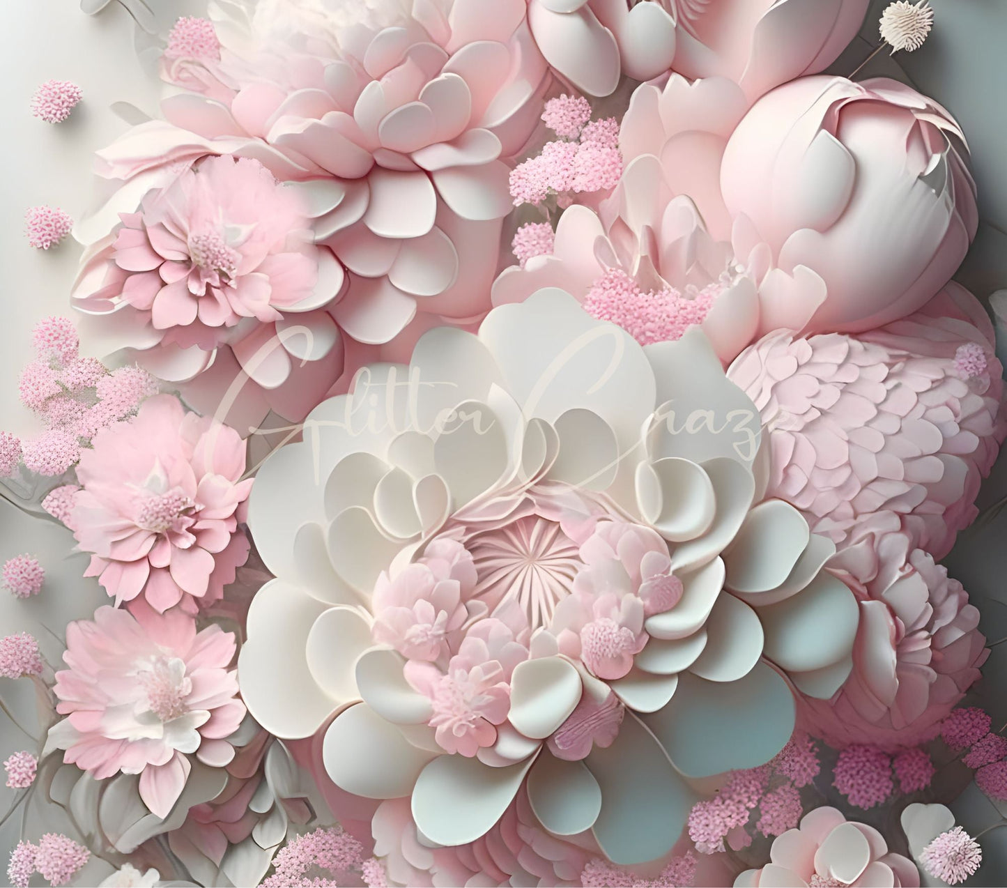 3D Flowers and roses - Adhesive Vinyl Wrap - 14 Designs