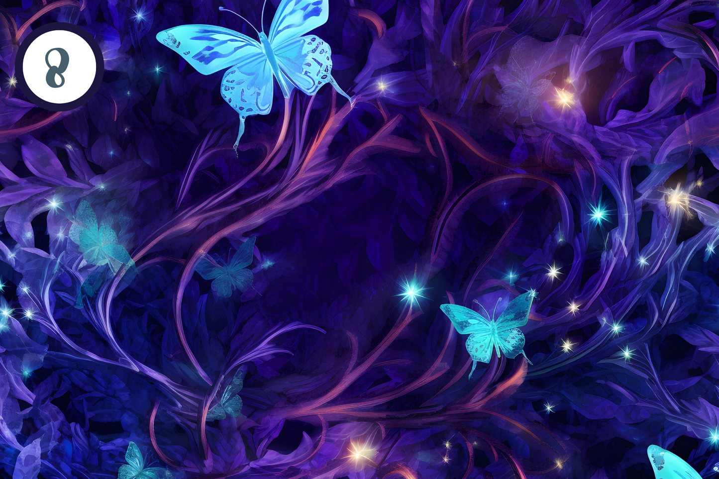 Enchanting Blue Faries and Butterflies - Adhesive Vinyl 12x12 Sheets - 12 Design Options