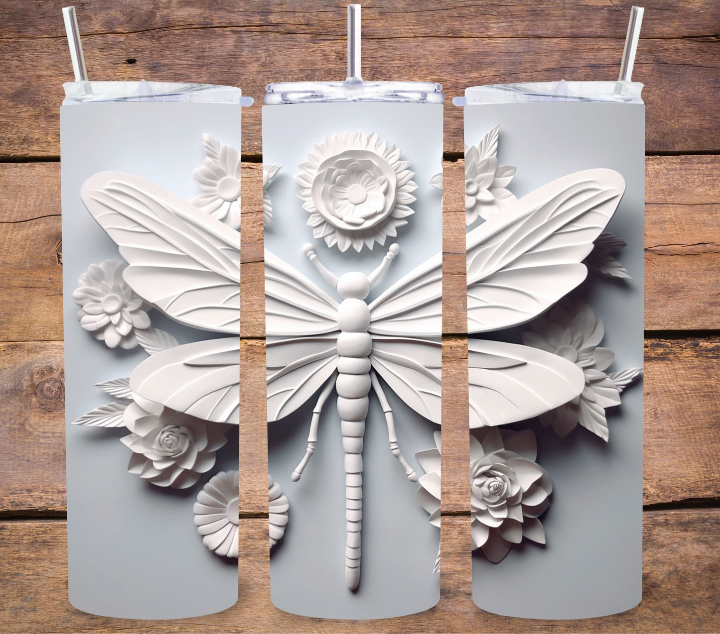 3D Dragonflies - Adhesive Vinyl Wrap - 8 designs