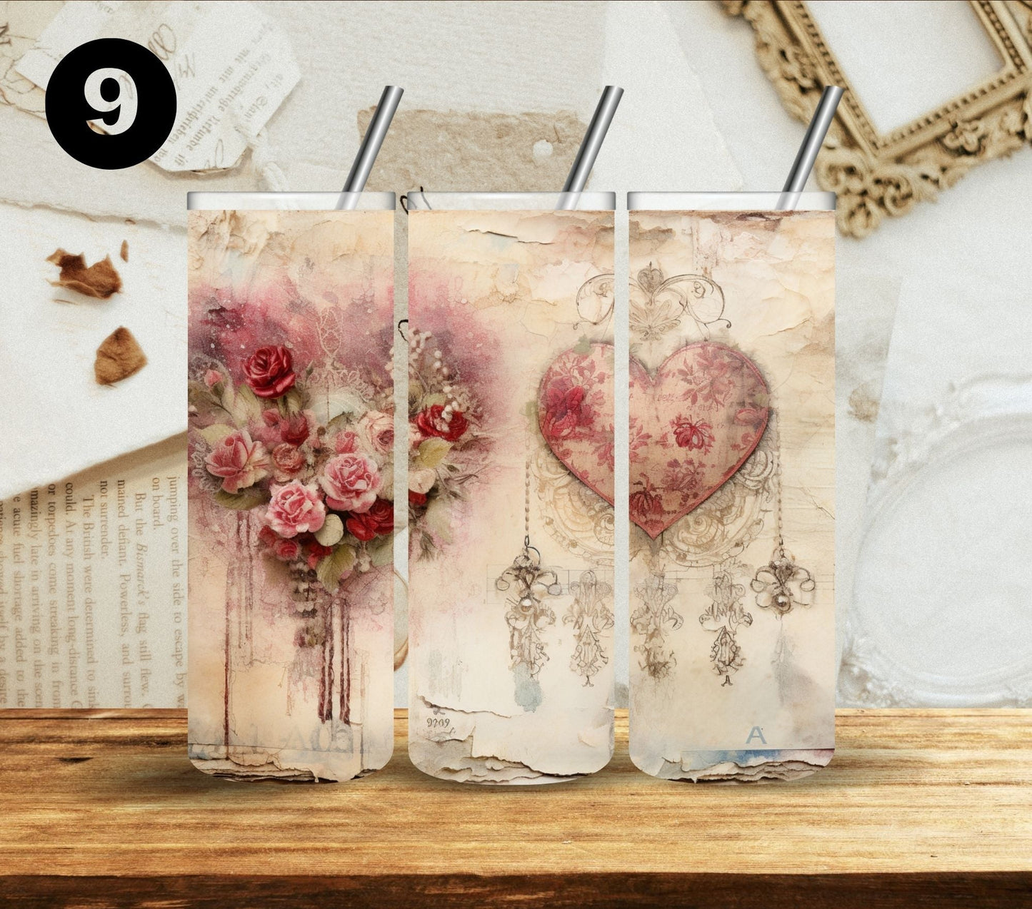 Romantic Valentine -Adhesive Vinyl Wraps - 10 Design Options