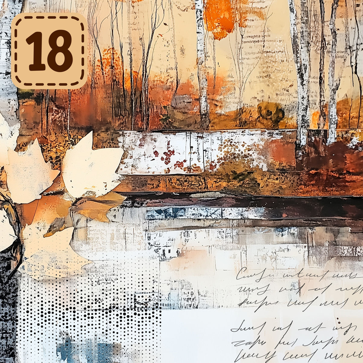 Autumn Mixed Media collection- 2 sizes vinyl sheets-18 designs available