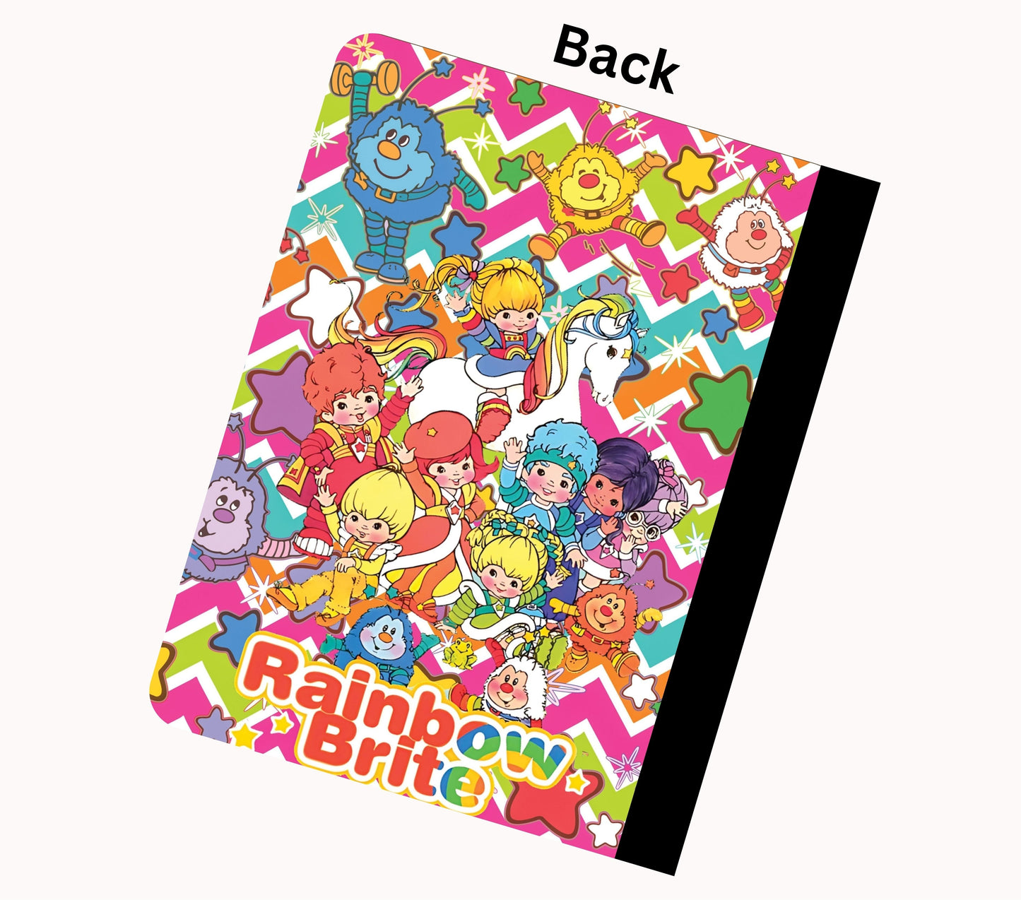 Rainbow Brite Chevron vinyl composition notebook wrap