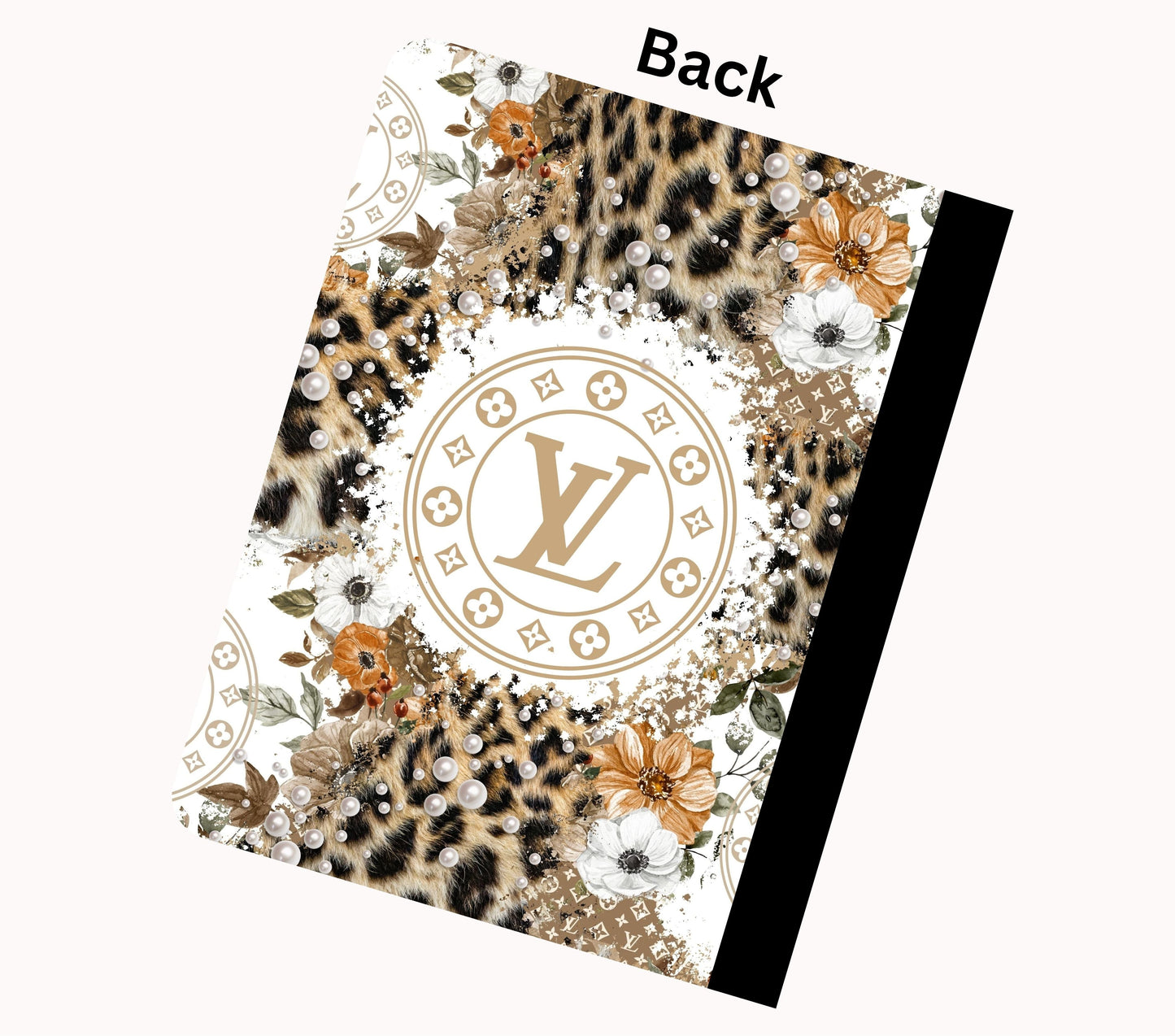 Bougie brown floral vinyl composition notebook wrap