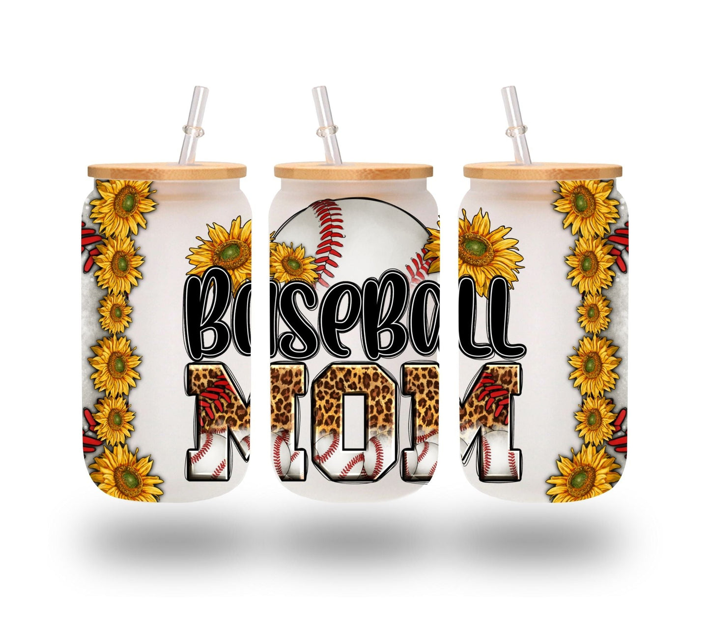 Baseball Mama - UV DTF 16oz Libbey wrap